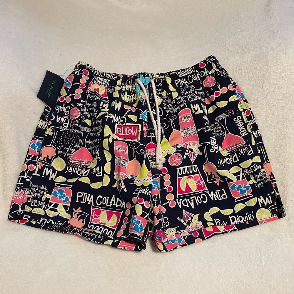 NWT Lilly Pulitzer Drinks on Me Men’s Swim Trunks